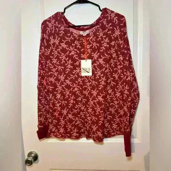 NWT Knox Rose Long Sleeve Flannel Size XXL.. Floral Red & Orange - Picture 4 of 8